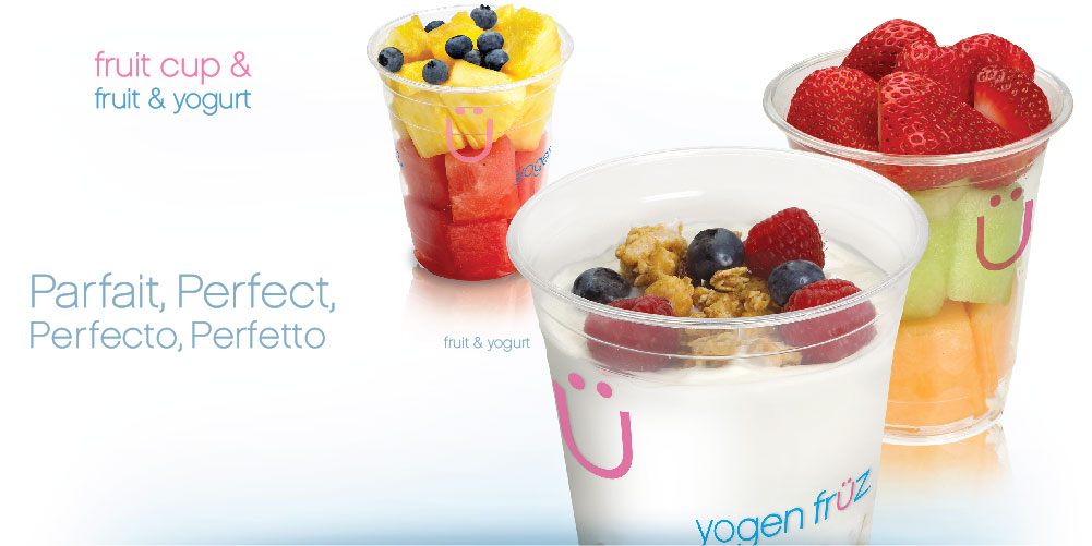 fruit & yogurt cups Yogen Früz Frozen Yogurt & Smoothies Yogen Früz